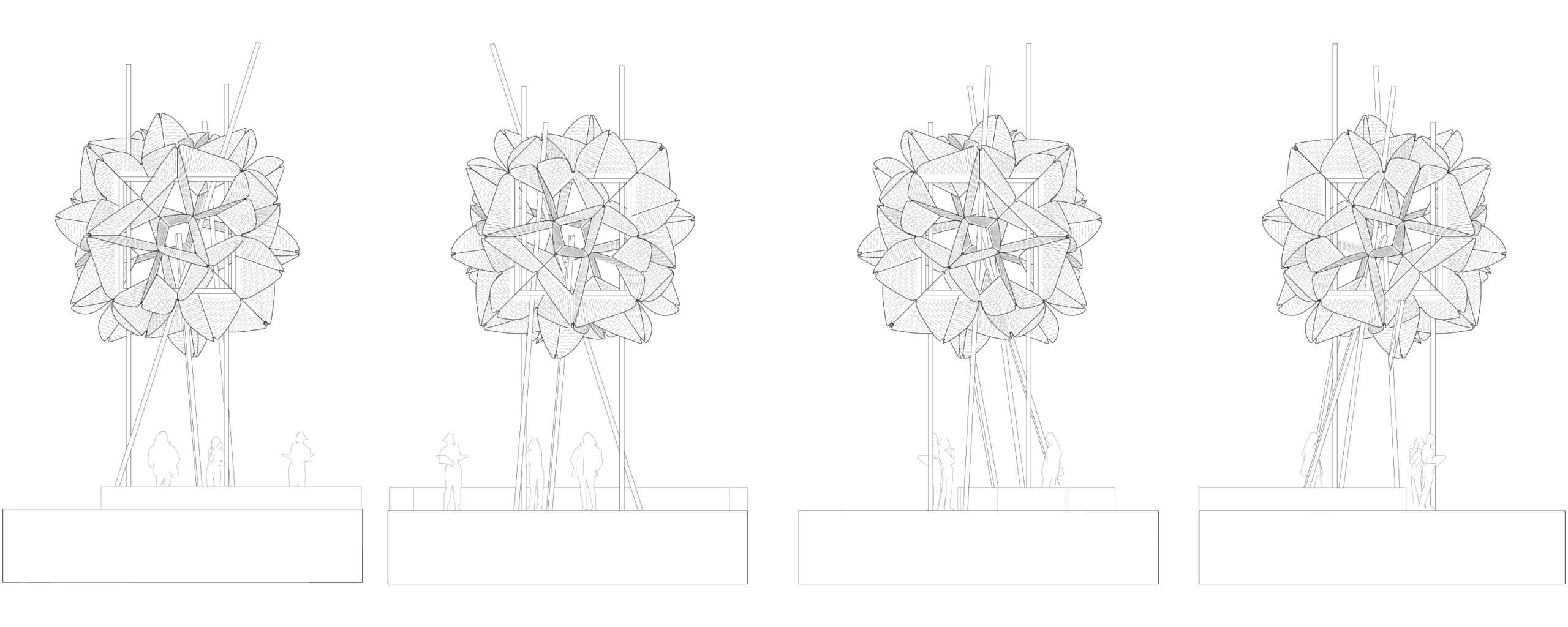 The Waratah Studio at Chelsea Australia Garden Olinda, architectural elevations.