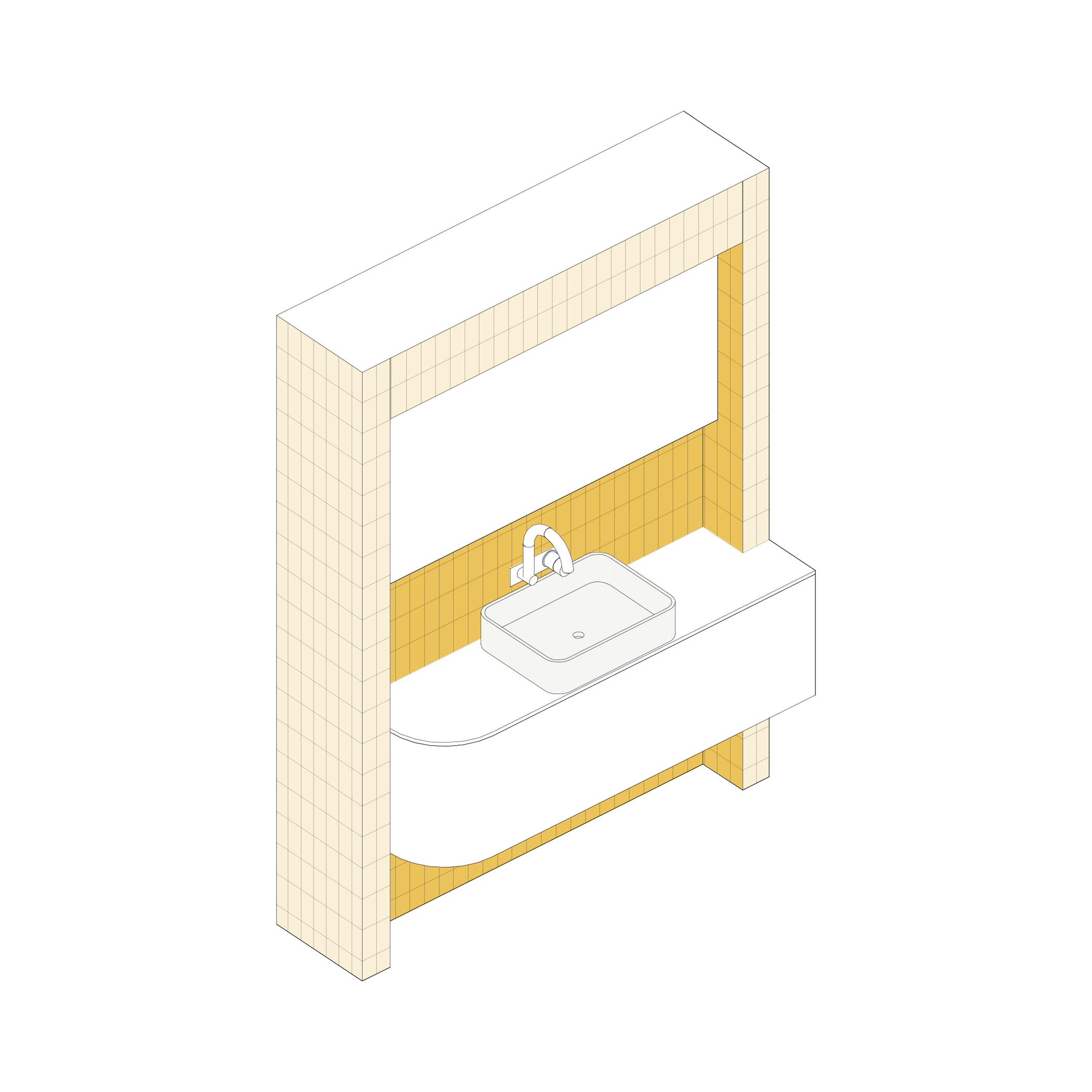 Diagram of Ensuite at Roberts Street by Decibel Architecture