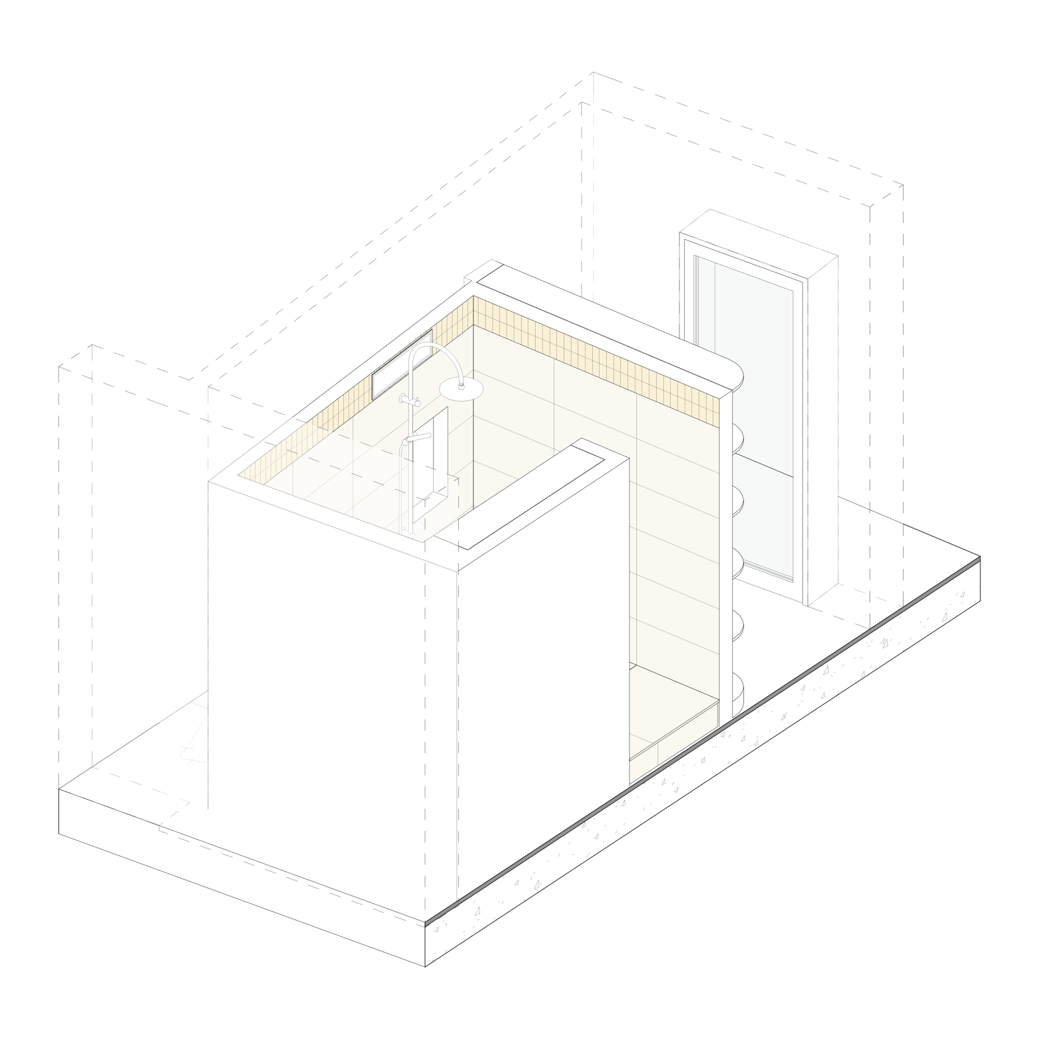 Diagram of Ensuite at Roberts Street by Decibel Architecture
